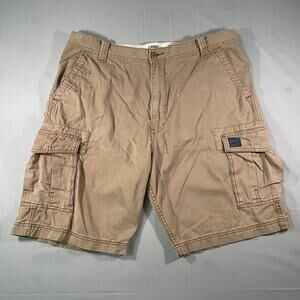 Levi's Cargo Shorts Mens W40 Flat Front Khaki Casual